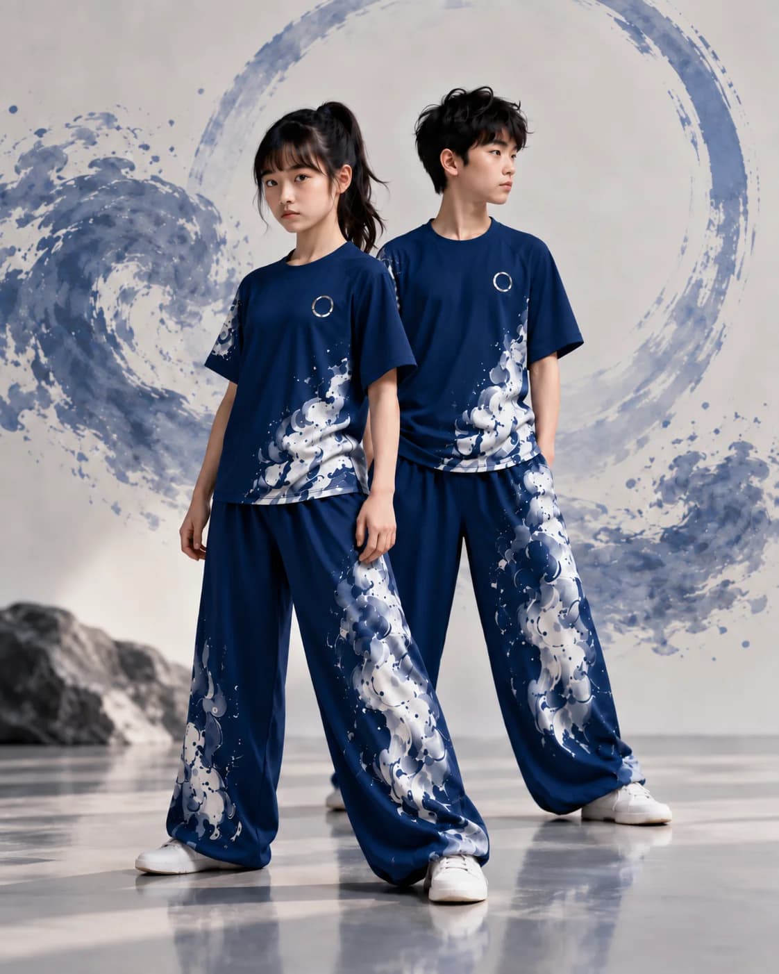 QINYUE PROFESSIONAL 青花・靛專業組訓練制服設計概念示意